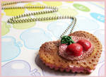 Cherry Cookie Necklace by cherryboop