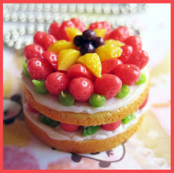 Fruit and Cream Cake Necklace