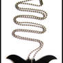 Black Bat Acrylic Necklace 2