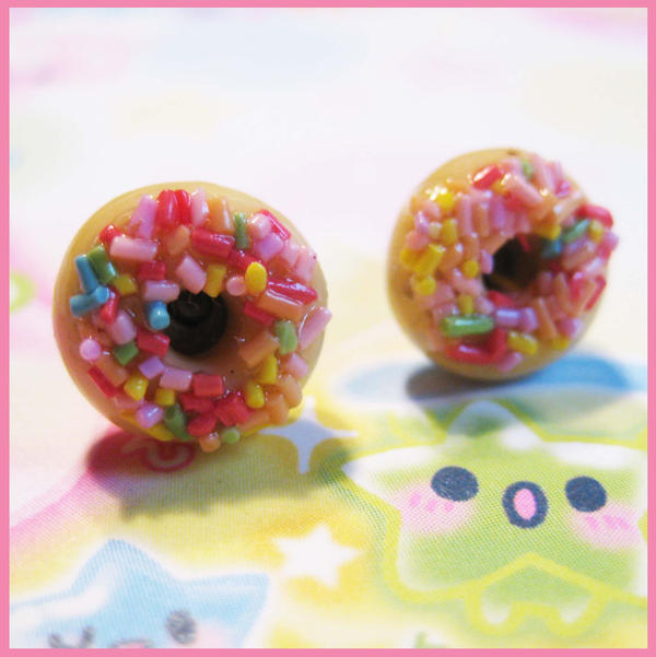 Sprinkle Donut Stud Earrings