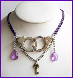 Purple Handcuffs Necklace