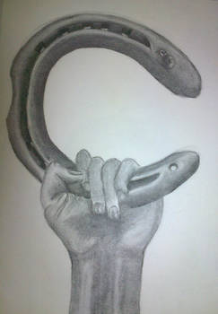 Horseshoe in hand