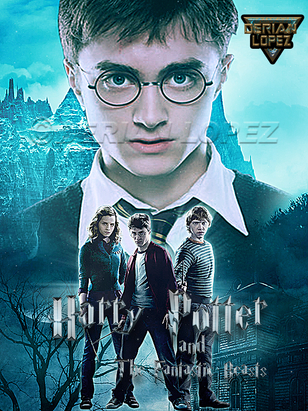 A fan-made Harry Potter poster featuring the main characters