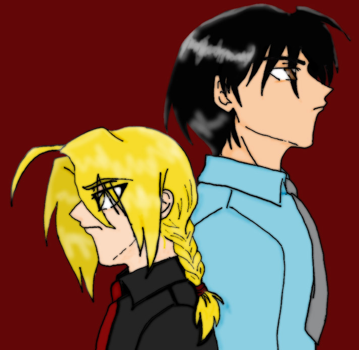 Edward Elric and Roy Mustang