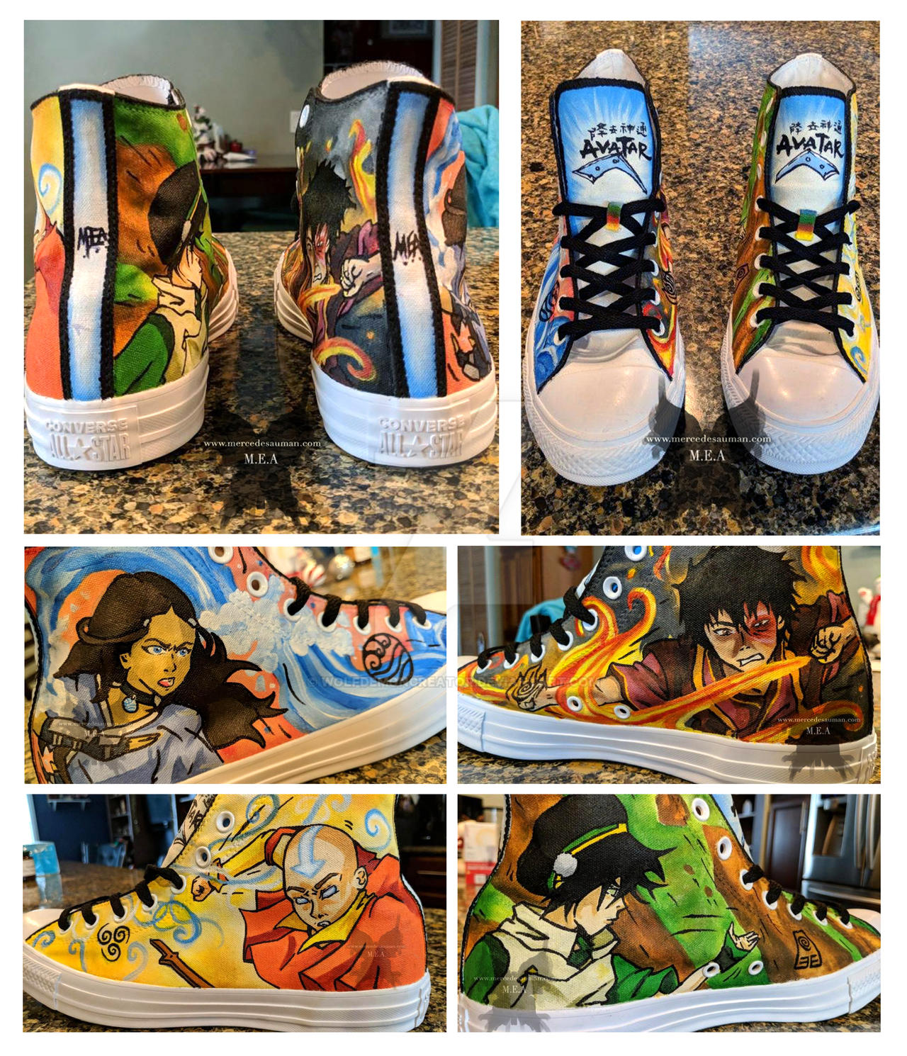 Avatar: The Last Airbender, painted shoes by wolfdemoncreator on DeviantArt