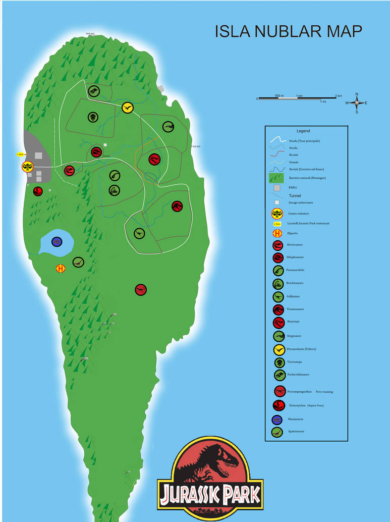 Jurassic Park fan made map by Ipanci on DeviantArt