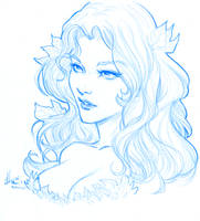 Poison Ivy Blue Sketch
