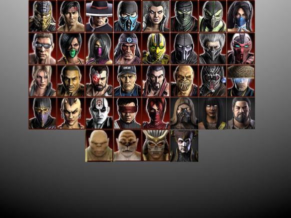 Выборы мортал комбат. Mortal Kombat Armageddon select characters. Mortal Kombat character select Screen. Mortal Kombat 9 Roster. Коллаж персонажи мортал комбат.