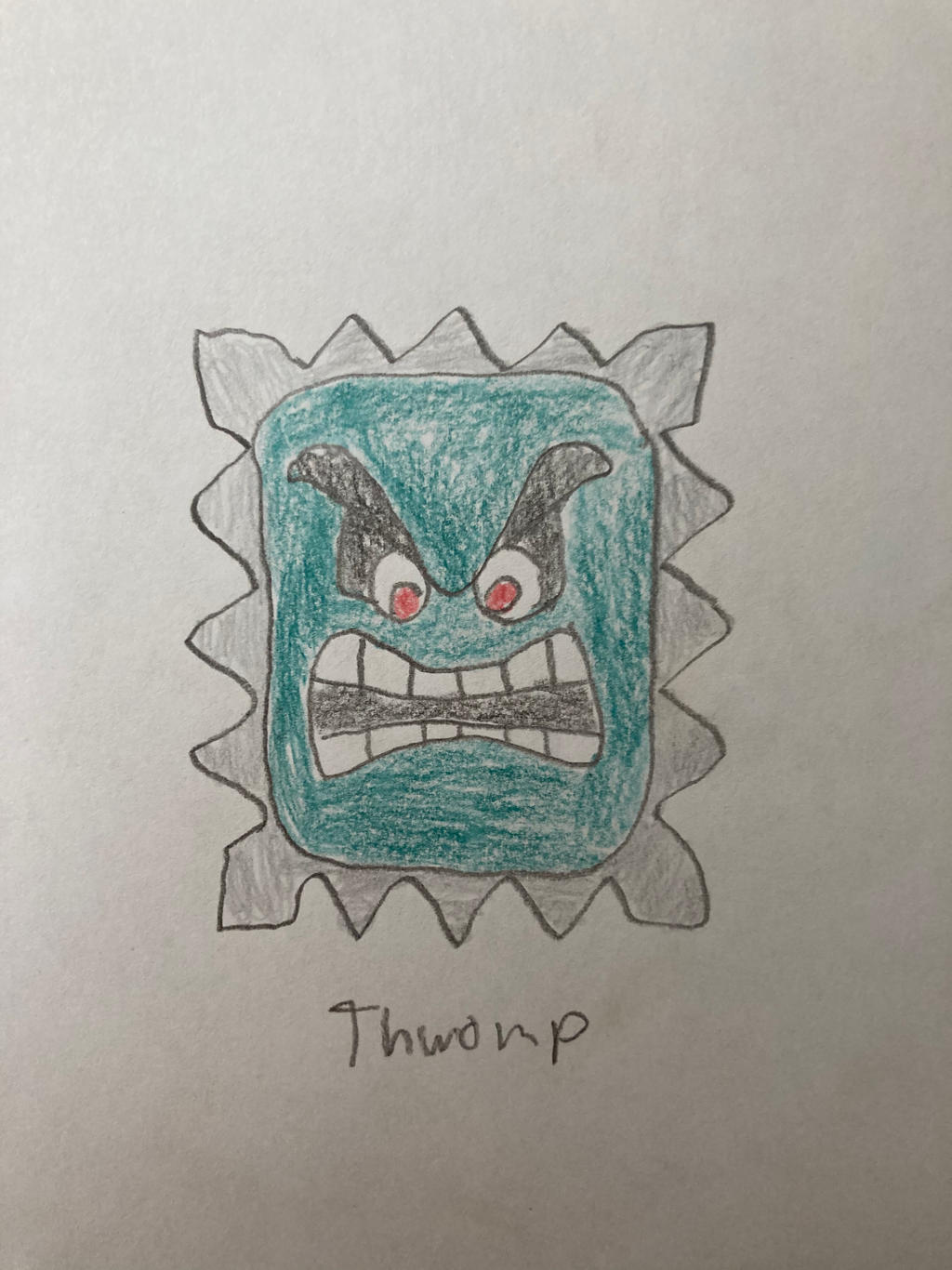 Thwomp (New Super Mario Bros) by Flipsideart3111 on DeviantArt