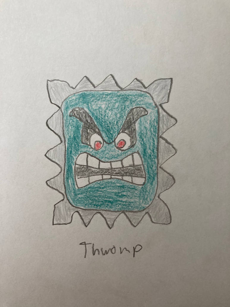 Thwomp (New Super Mario Bros) by Flipsideart3111 on DeviantArt