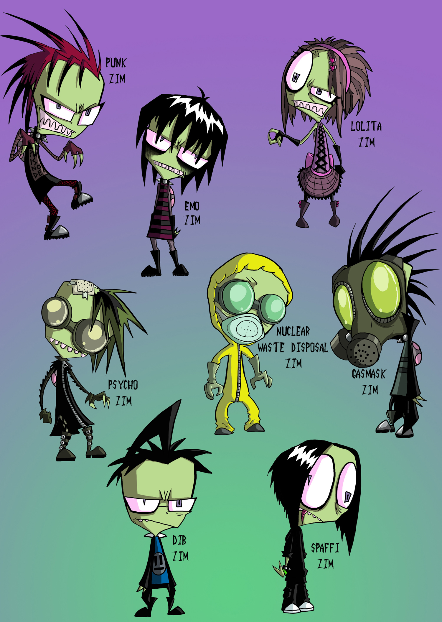 Dressed up Zim by Spaffi on DeviantArt