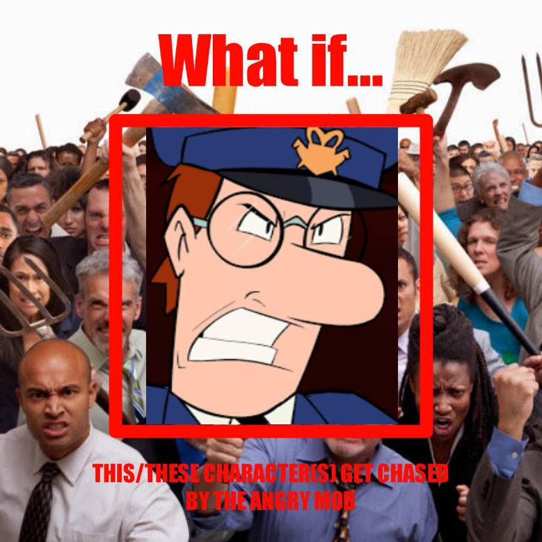 If Postman Pat (Mashed) chased by the angry mob by nicossz on DeviantArt