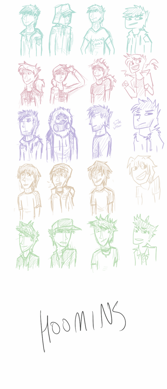 Human Character Sketches by Rusted-Android on DeviantArt