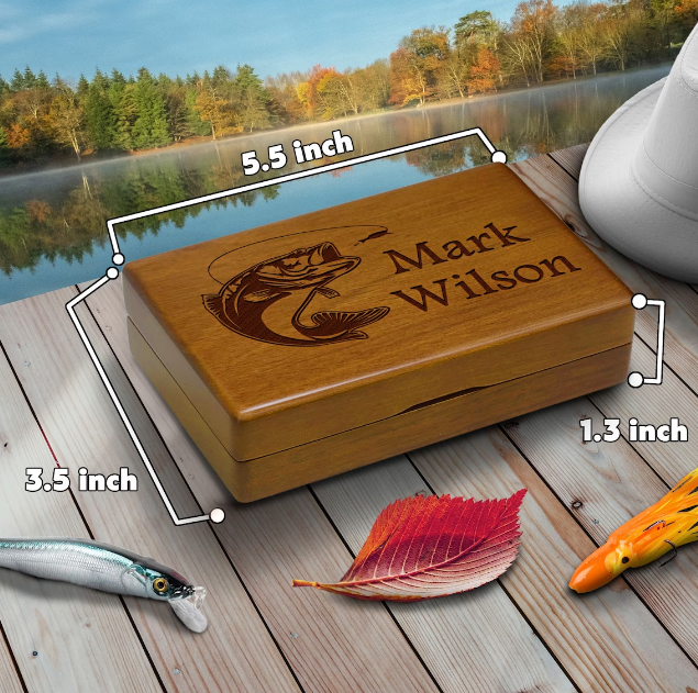 Engraved Fishing Box, Fishing Tackle box