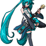 Hatsune Miku Pixel Art (Normal Variant)