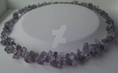 Amethyst chip necklace