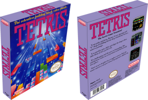 Tetris - NES custom mini box 3D preview