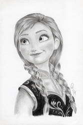 Anna Frozen Graphite drawing