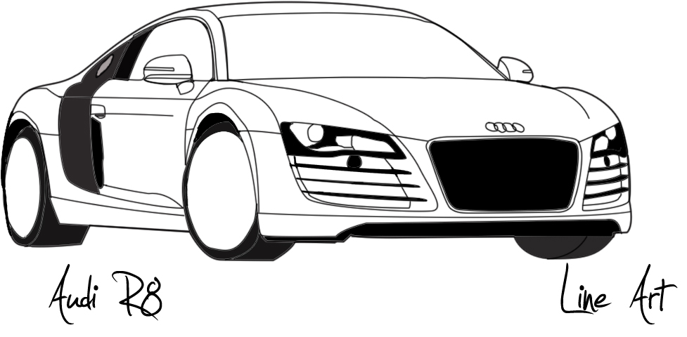 line art audi R8 by xetox67 on DeviantArt