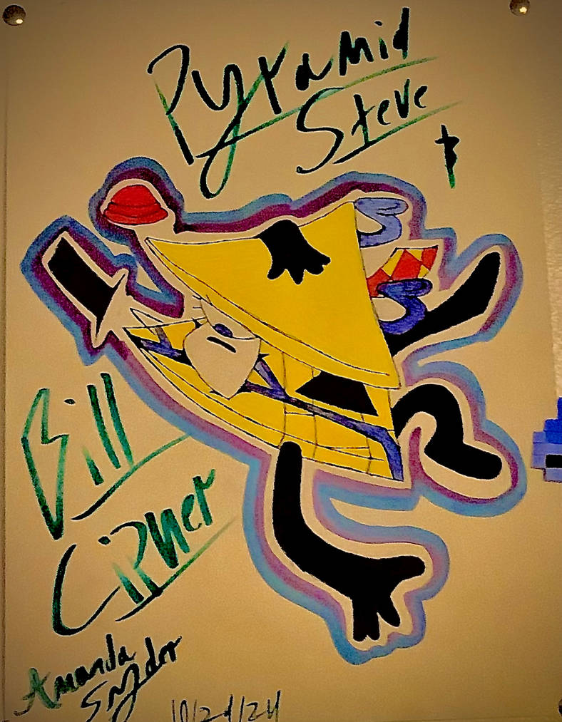 Bill Cipher and Pyramid Steve by DrHannibalLecterr on DeviantArt