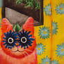 Cat with flowers