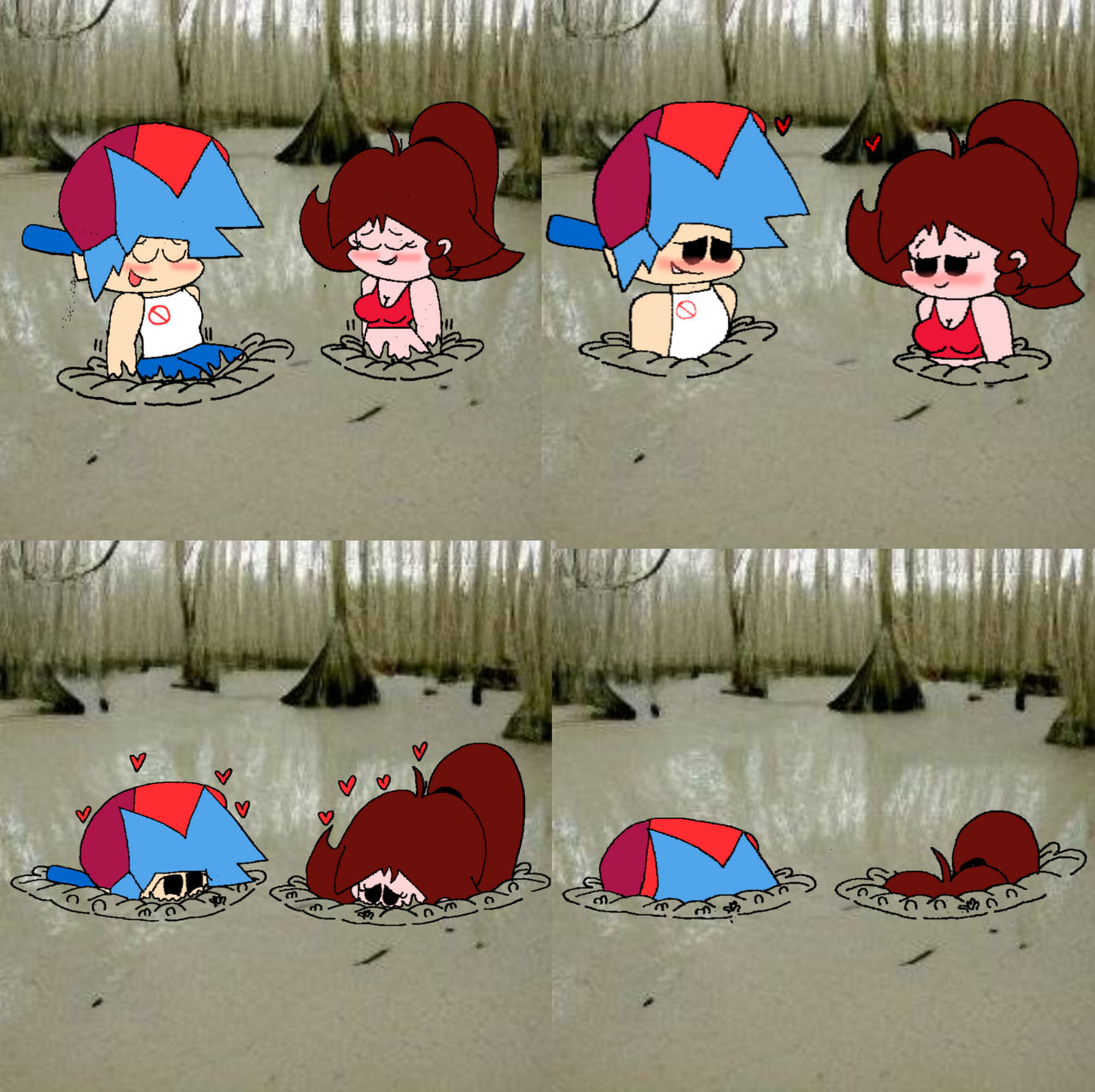 Sinking Head First Deviantart BF and GF Swamp Sink (Full Strip) by SupaDeviantReturned on DeviantArt