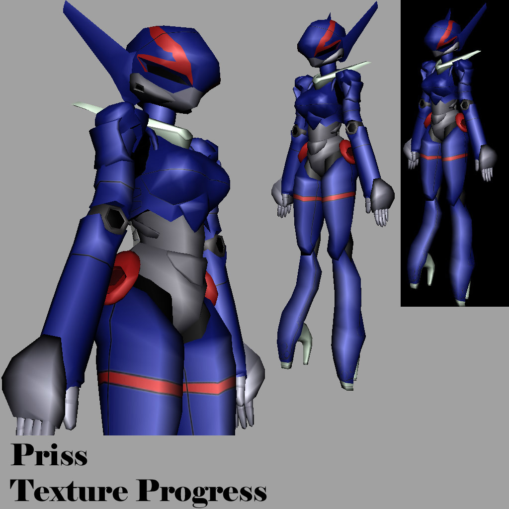 Priss Texture:  Progress