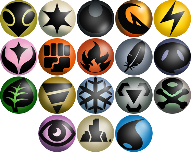 Pokemon Type Symbols by ILKCMP on DeviantArt