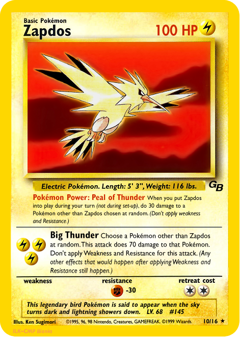 GB Promo 10: Zapdos