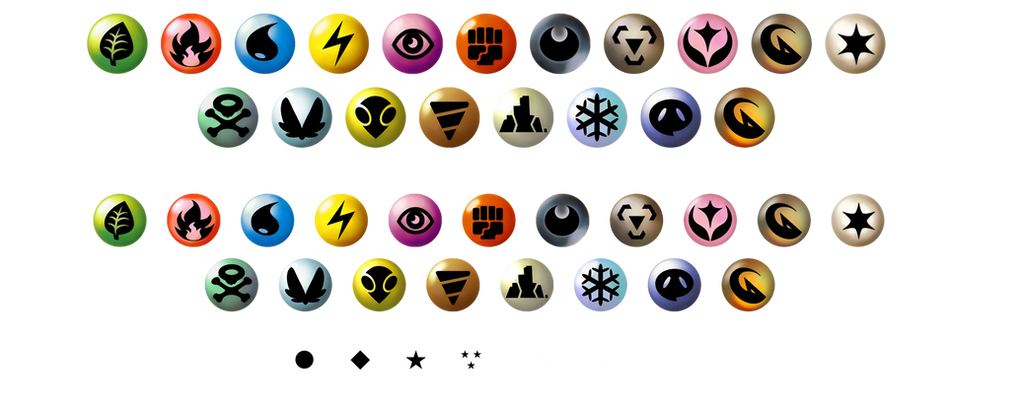 Pokemon Type Symbols by ILKCMP on DeviantArt