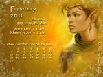 February 2011 desktop calendar by Lirulin-yirth
