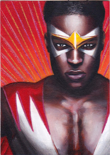 UPPER DECK MARVEL UNBOUND SKETCH CARD FALCON by fredianofficial on