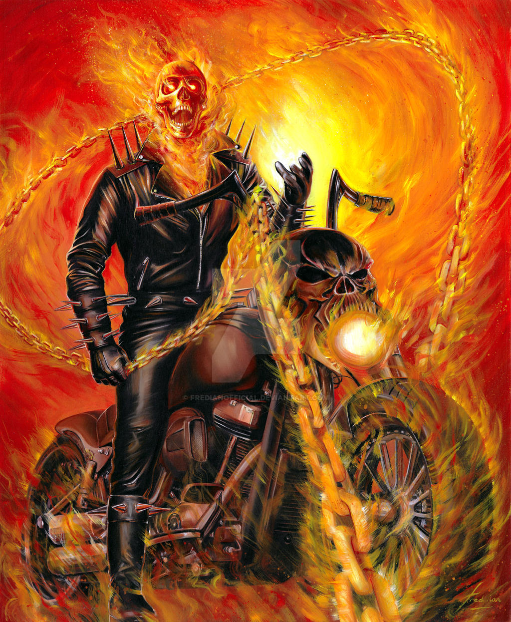 MARVEL UNBOUND CARD #95 ORIGINAL ART : GHOST RIDER by fredianofficial ...