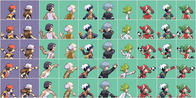 Pokemon Inverted Back GBA Back Sprites (Expanded) by Justin8964 on DeviantArt