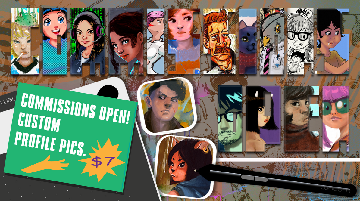 Comissions Open Custom Profile Pics by EdstationArts on DeviantArt