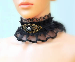 Black victorian gothic choker