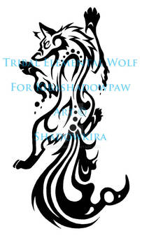 Tribal Elemental Climbing Wolf COM