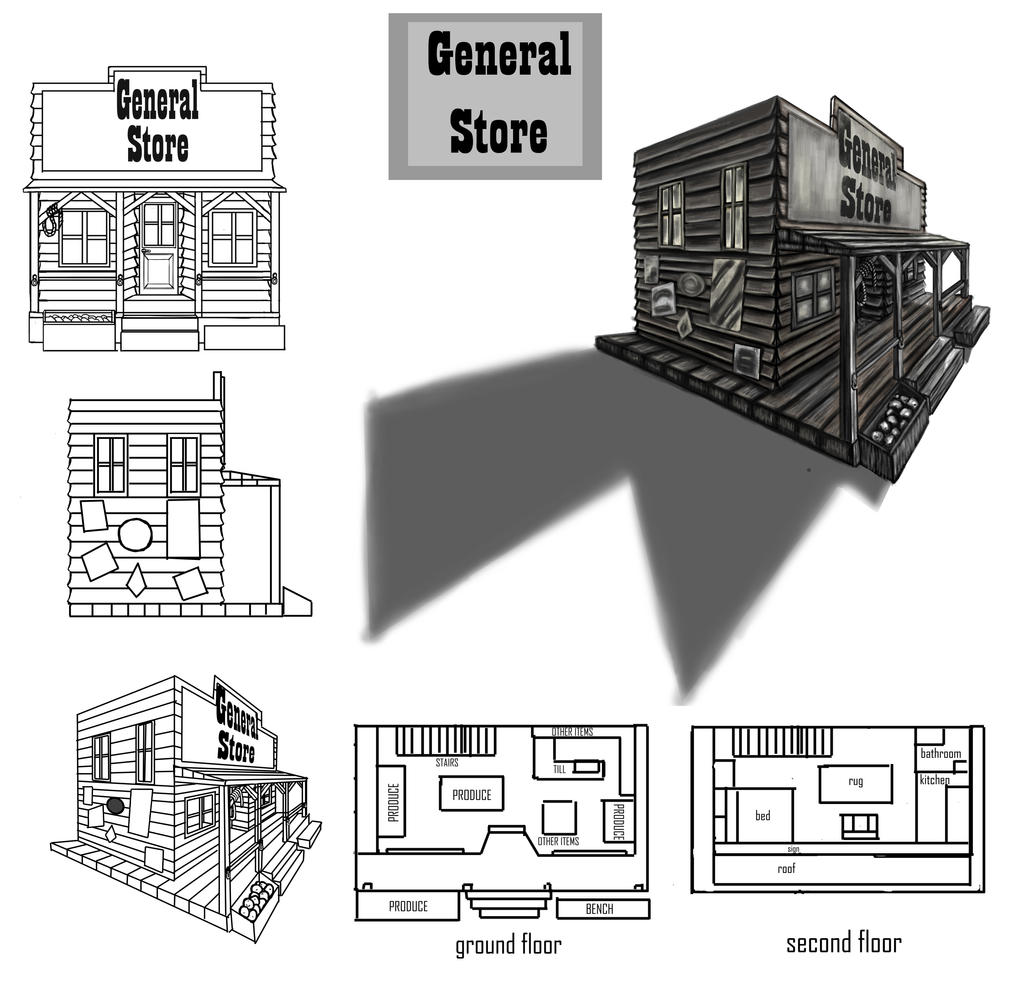 Finished Western General Store by HannahPalmer96 on DeviantArt