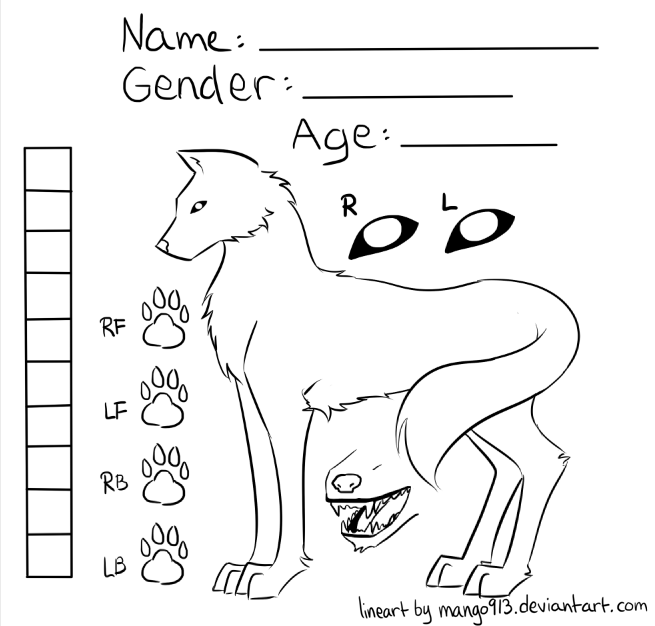 Wolf Reference Format Free wolf reference - blank by framtiden on DeviantArt