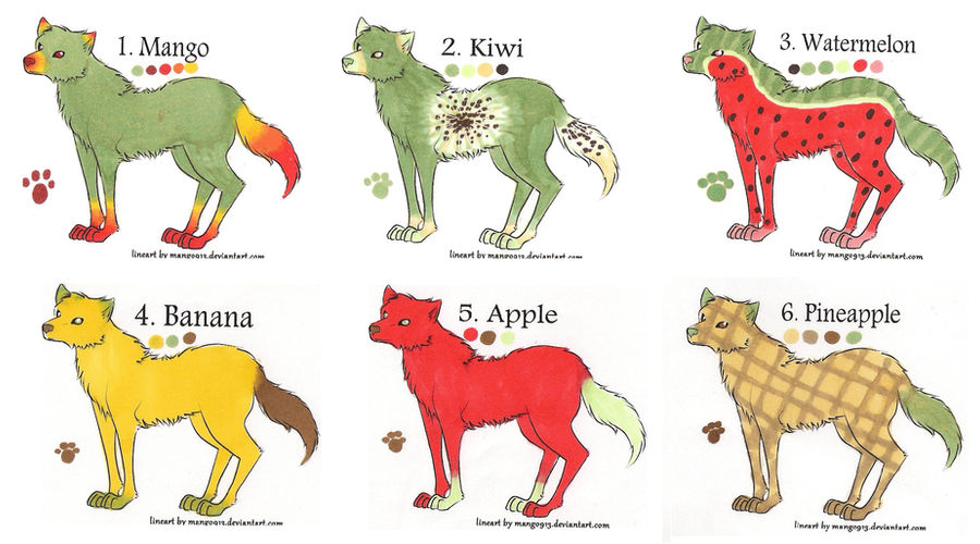 Fruit-wolf adopts - CLOSED