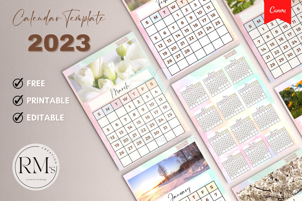 2023 Calendar Template EDITABLE By Memae008 On DeviantArt