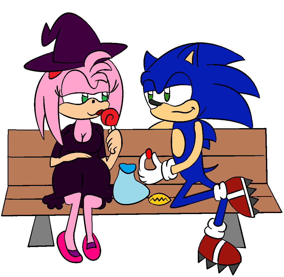 Halloween Sonamy 01 - The Addams Family by Celepom -- Fur Affinity [dot] net