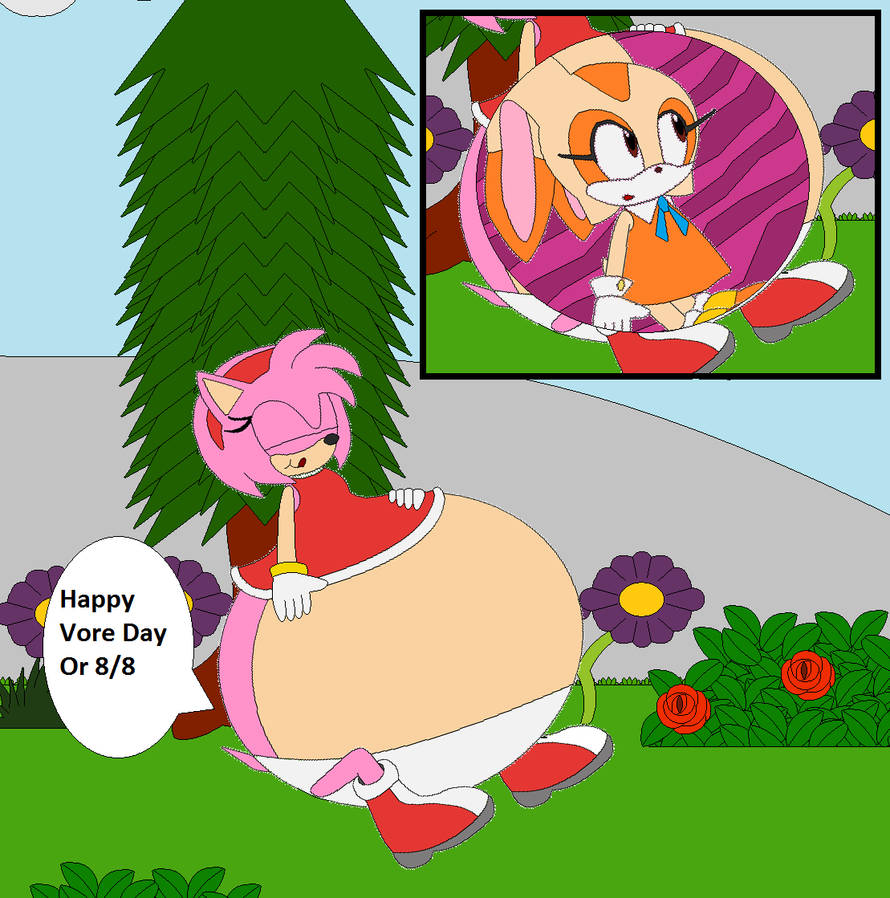 Amy ate Cream and Happy Vore Day by SarahFoxie2 on DeviantArt.