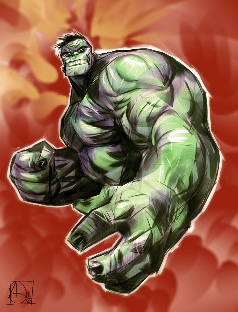 Hulk iPad sketch