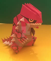 Chibi Groudon Papercraft