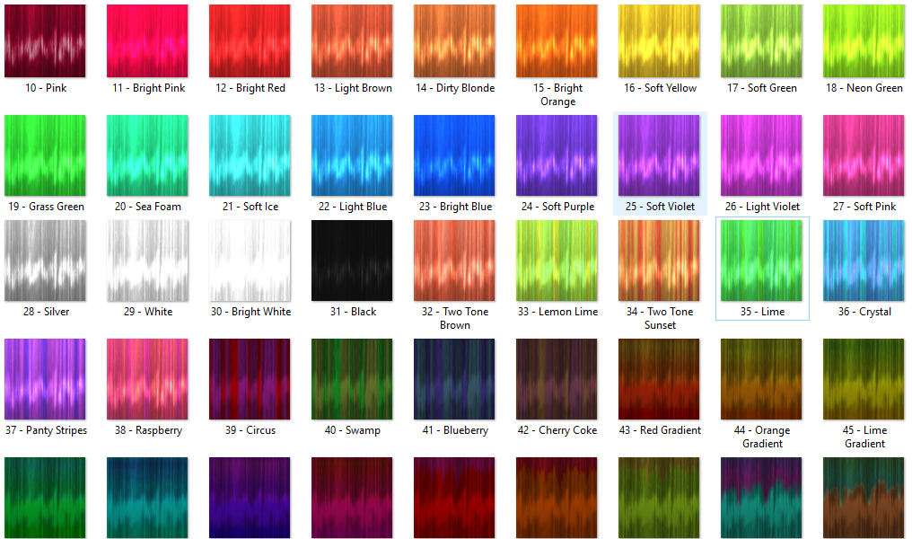 Mmd Color .: P2U MMD Hair Pack (56 Textures) DISCOUNTED :. by SinfulFox on DeviantArt
