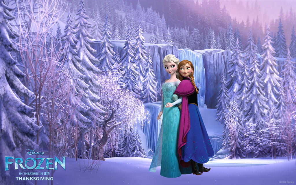 Frozen-Wallpaper-Elsa-Anna I by Vegetto90 on DeviantArt