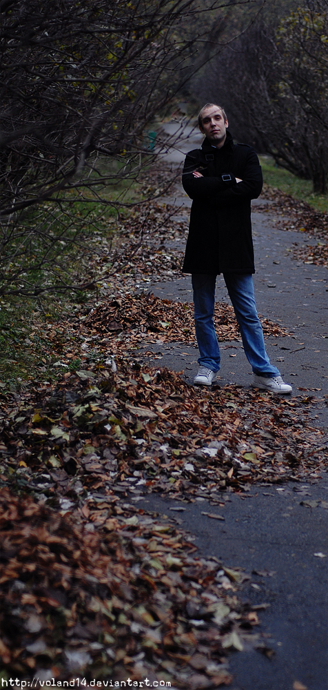 Man in autumn