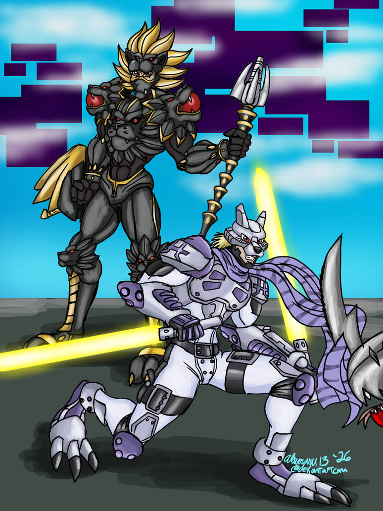 Lowemon Rookieform Lowemon + Lobomon by Akumaru13 on DeviantArt