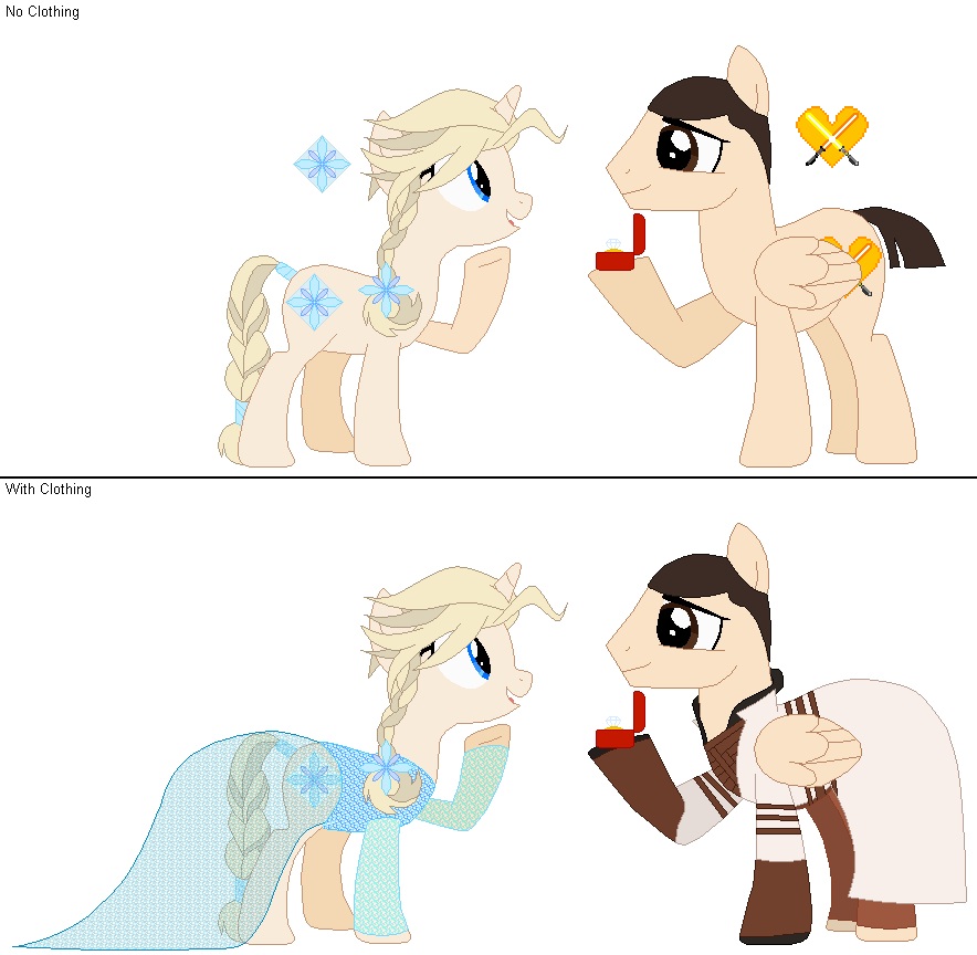 :Commission: Ponyfied Elsa and Michael